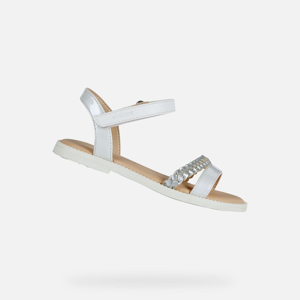 Sandalias Geox Menina Branco - Karly - QTLZX5903